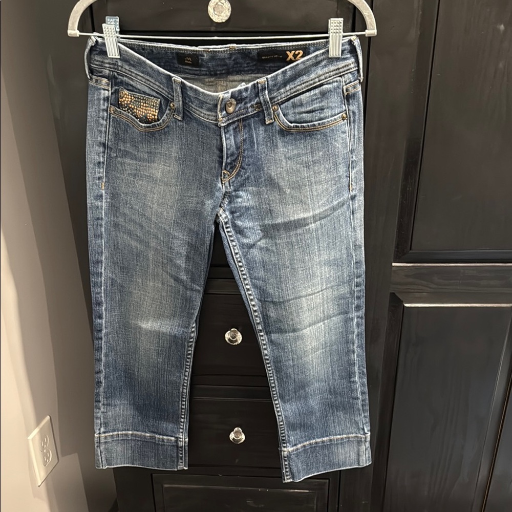 X2 Blue Ankle Cropped Jeans Light Wash